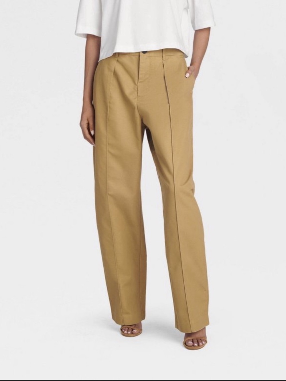 KBB by KAHLANA Women's 'The Barrel Wide Leg Trousers' Brown M or L